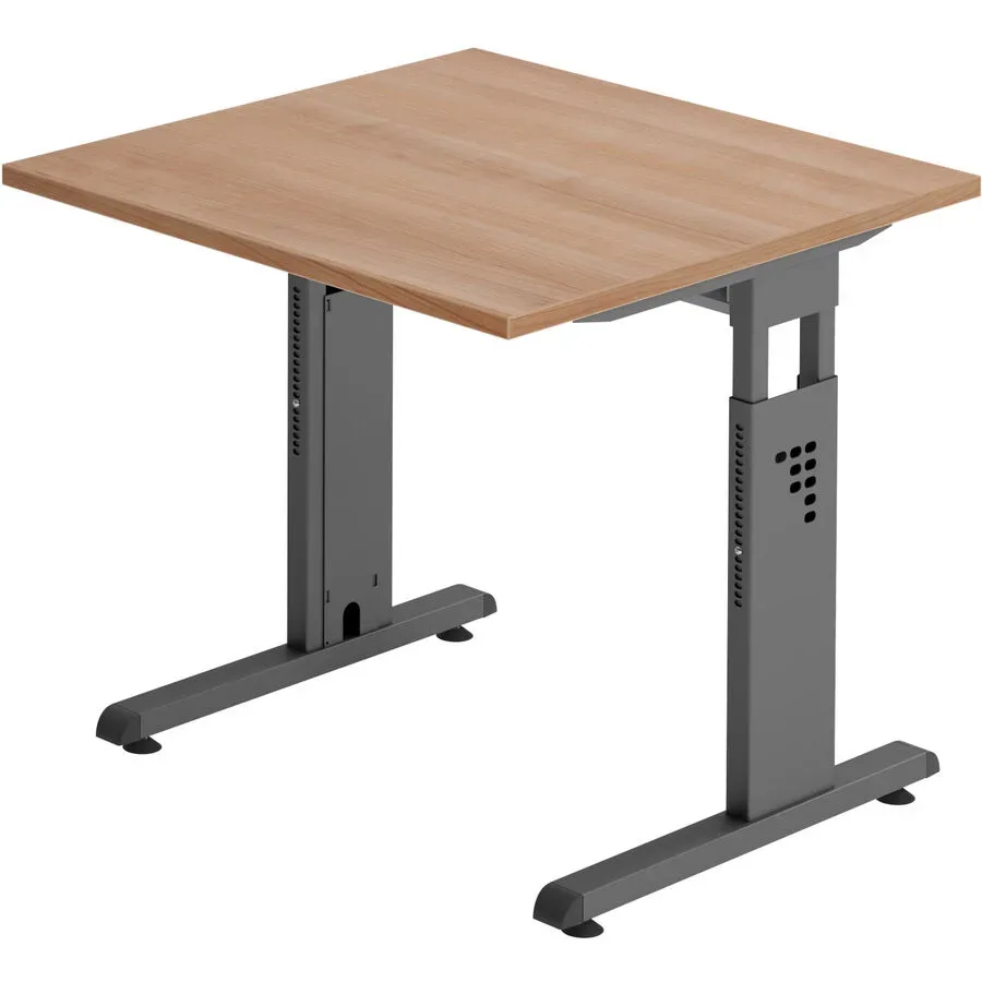 Schreibtisch Office Braun Holz 80 cm - Farbe: Nussbaum - Material: Holzwerkstoff - Schreibtisch
