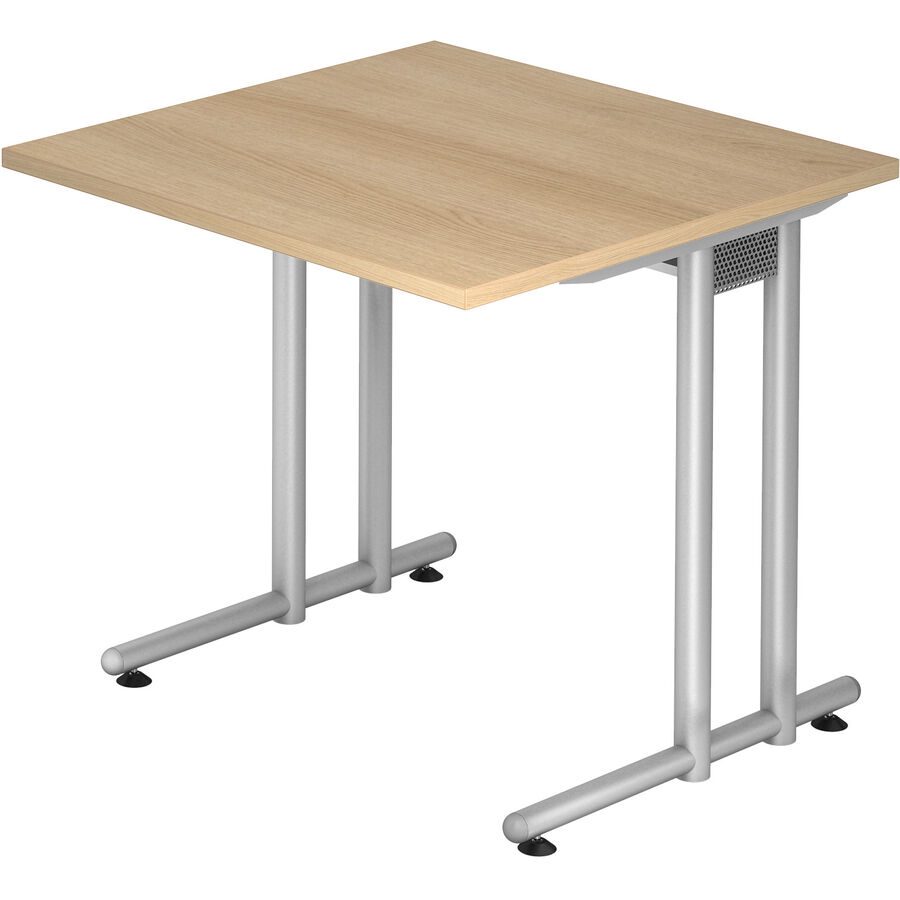 Schreibtisch Office Braun Holz 80 cm - Farbe: eiche - Material: Holzwerkstoff - Schreibtisch