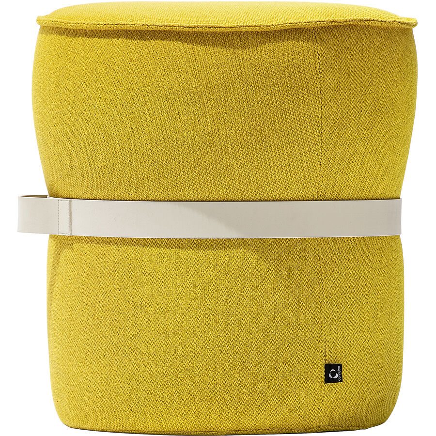CONNUBIA Hocker Pof Gelb Stoff 47 cm 48 cm - Material: Polyester Stoff - Hocker