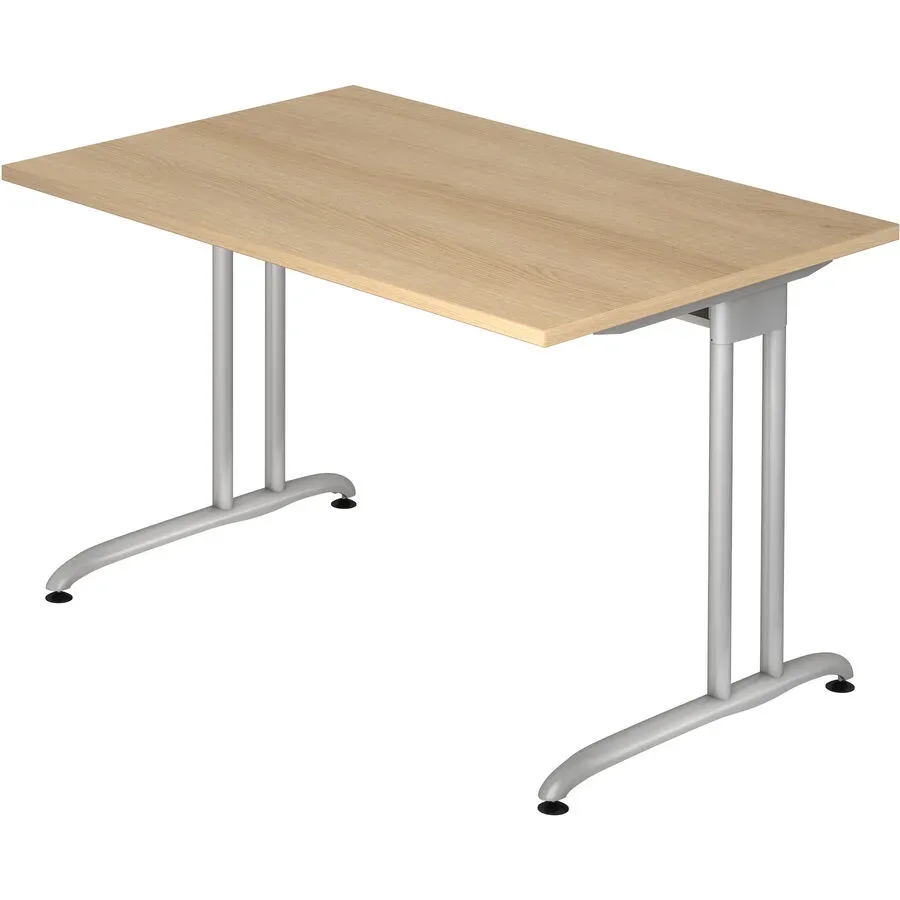 Schreibtisch Office Braun Holz 120 cm - Farbe: eiche - Material: Holzwerkstoff - Schreibtisch