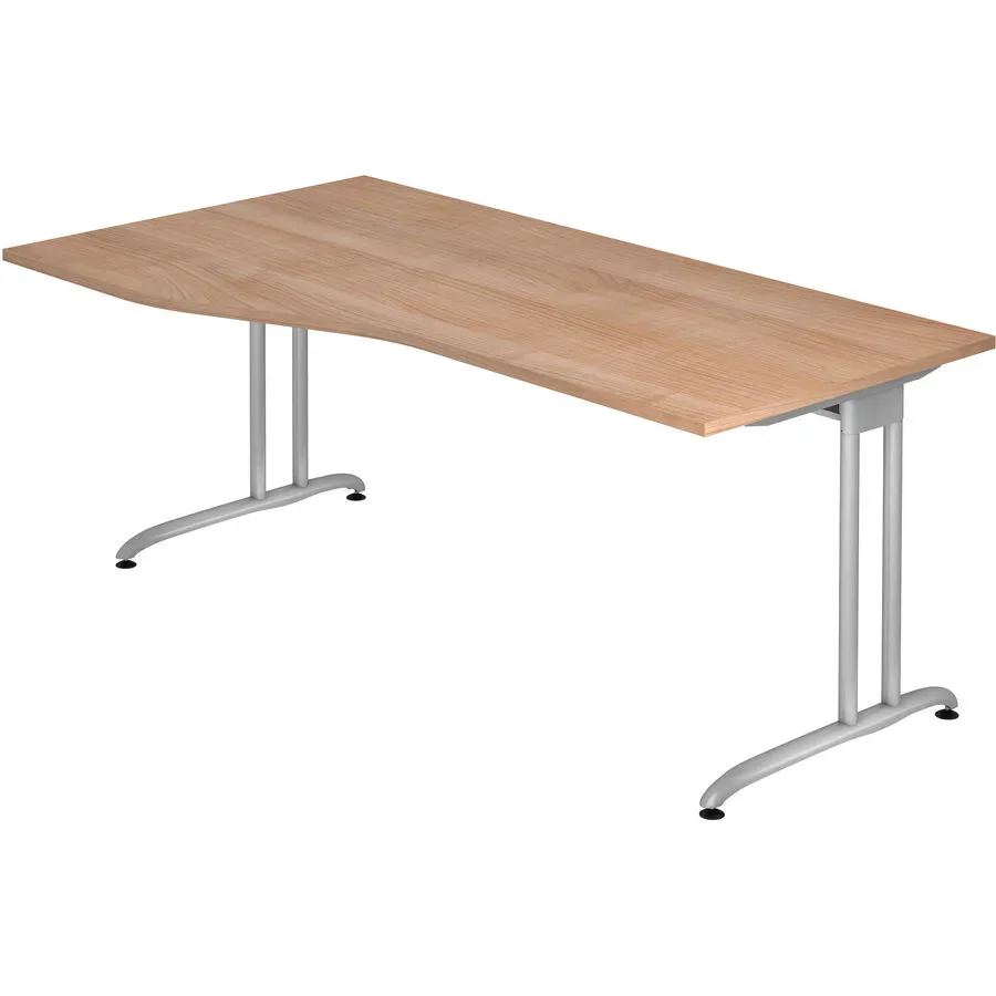 Schreibtisch Office Braun Holz 180 cm - Farbe: Nussbaum - Material: Holzwerkstoff - Schreibtisch