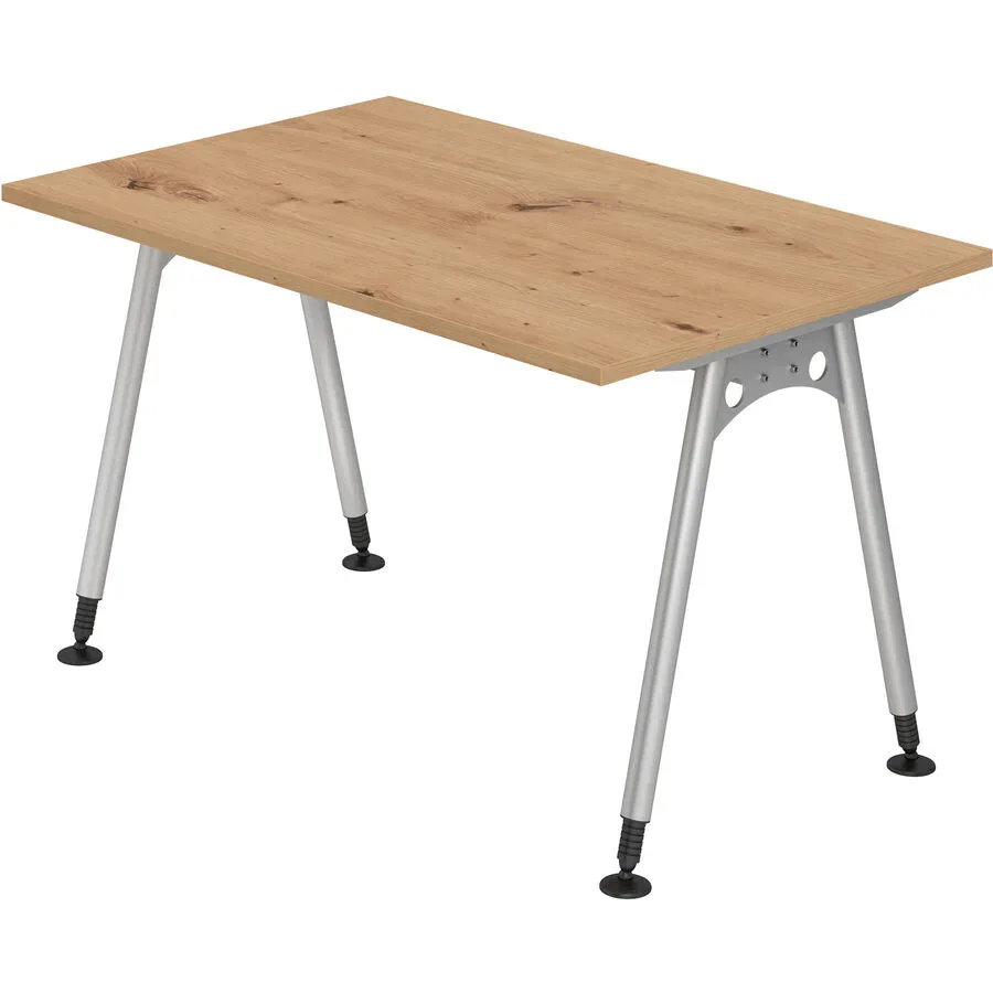 Schreibtisch Office Braun Holz 120 cm - Farbe: Asteiche - Material: Holzwerkstoff - Schreibtisch