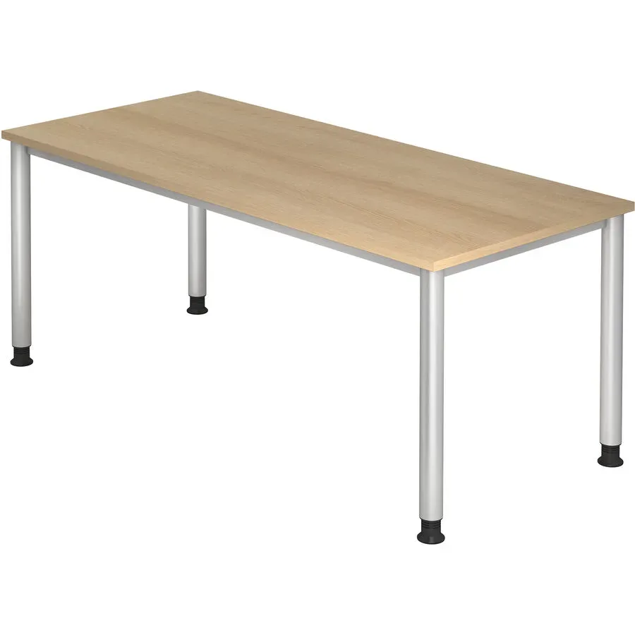 Schreibtisch Office Braun Holz 180 cm - Farbe: eiche - Material: Holzwerkstoff - Schreibtisch