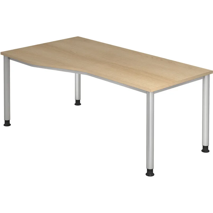 Schreibtisch Office Braun Holz 180 cm - Farbe: eiche - Material: Holzwerkstoff - Schreibtisch