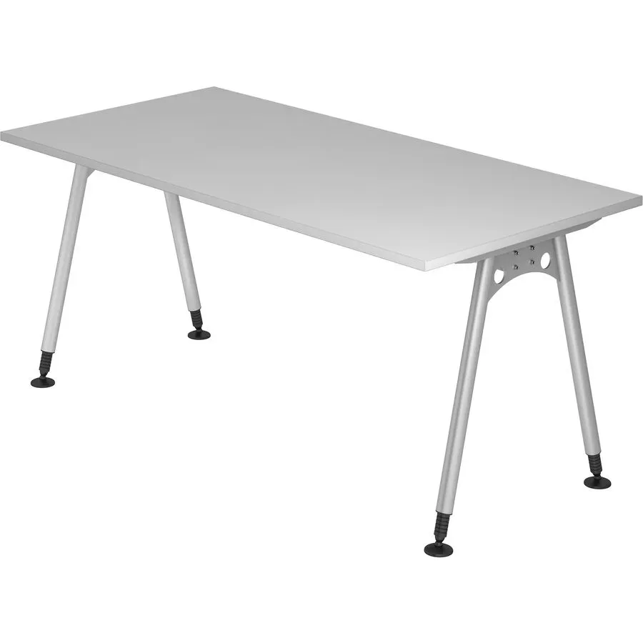 Schreibtisch Office Grau Holz 160 cm - Material: Holzwerkstoff - Schreibtisch
