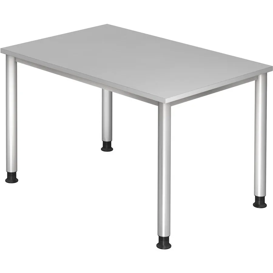 Schreibtisch Office Grau Holz 120 cm Höhenverstellbar (manuell) - Material: Holzwerkstoff - Schreibtisch