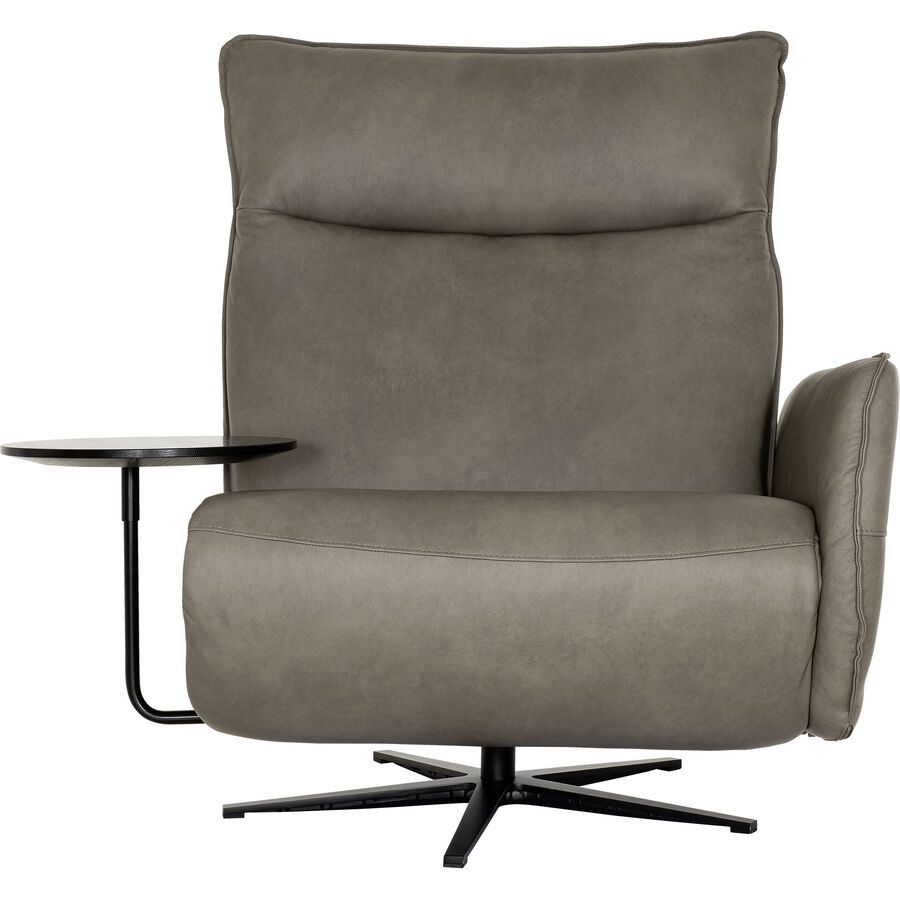 Sessel Lidja Braun/Grau Leder 85 cm 92 cm - Farbe: taupe - Möbel Konfigurator: Traummöbel individuell zusammenstellen - Sessel
