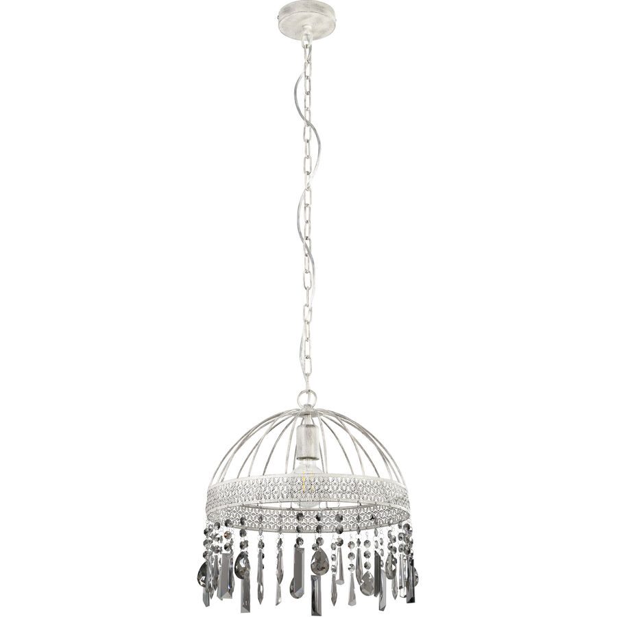 Eglo Pendellampe Steeleville Braun/Weiss Stahl 41 cm 120 cm - Farbe: weiss/braun - Pendellampe