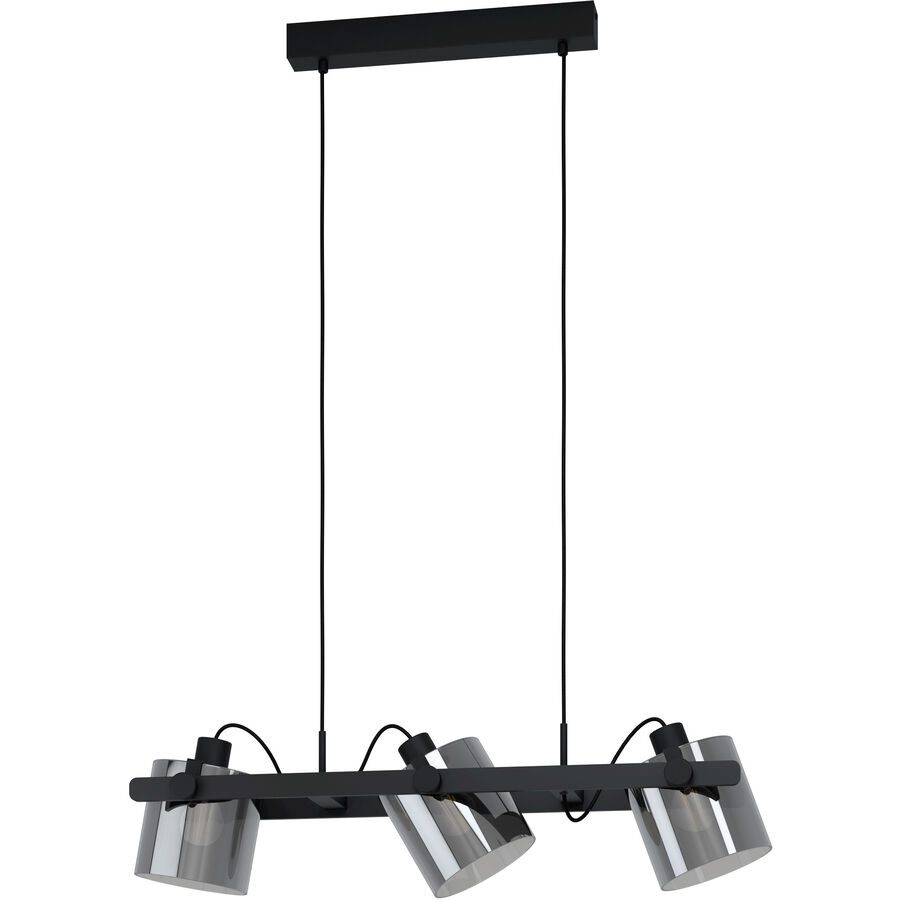 Eglo Pendellampe Hornwood 2 Schwarz Stahl/Holz 15 cm 110 cm - Material: Holz/Stahl - Pendellampe