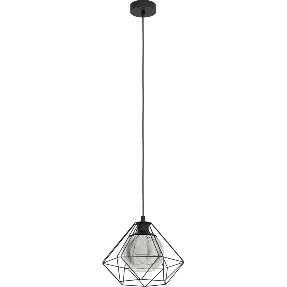 Eglo Pendellampe Vernham Schwarz Stahl 32.5 cm 110 cm - Pendellampe