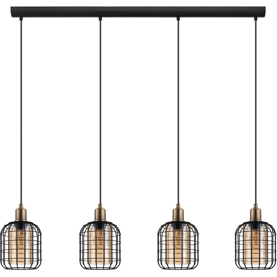 Eglo Pendellampe Chisle Braun/Schwarz Stahl 16.5 cm 110 cm - Pendellampe