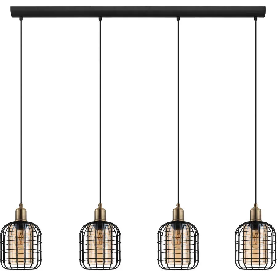 Eglo Pendellampe Chisle Braun/Schwarz Stahl 16.5 cm 110 cm - Pendellampe