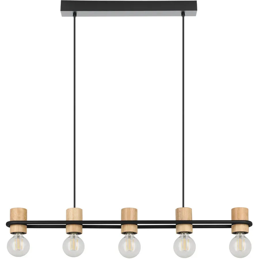 Eglo Pendellampe Chieveley Schwarz Stahl 8.5 cm 110 cm - Pendellampe