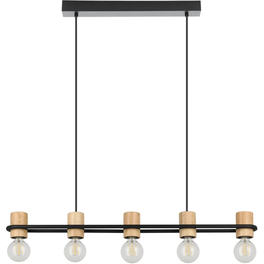 Eglo Pendellampe Chieveley Schwarz Stahl 8.5 cm 110 cm - Pendellampe