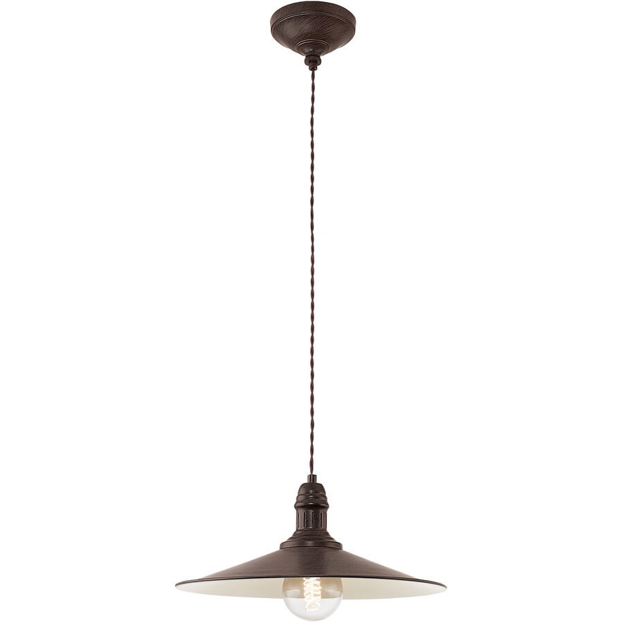Eglo Pendellampe Stockbury Braun Stahl 36 cm 110 cm - Farbe: antikbraun - Pendellampe