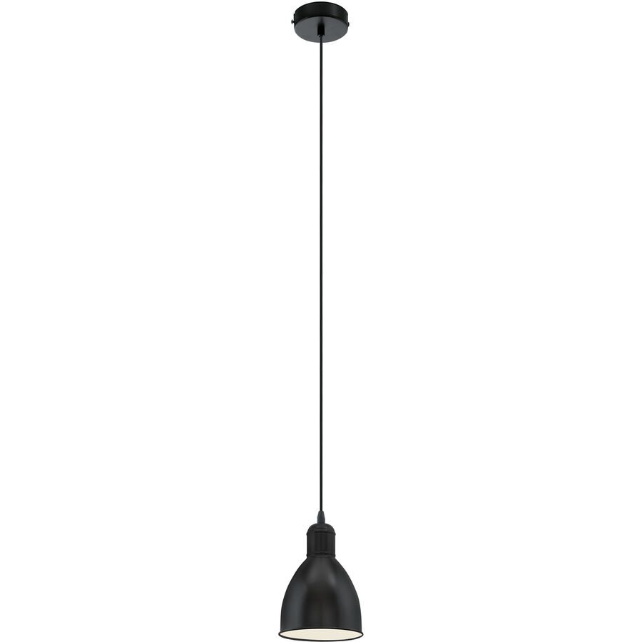 Eglo Pendellampe Priddy Schwarz/Weiss Stahl 15.5 cm 110 cm - Pendellampe