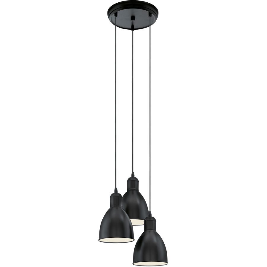 Eglo Pendellampe Priddy Schwarz/Weiss Stahl 32.5 cm 110 cm - Pendellampe