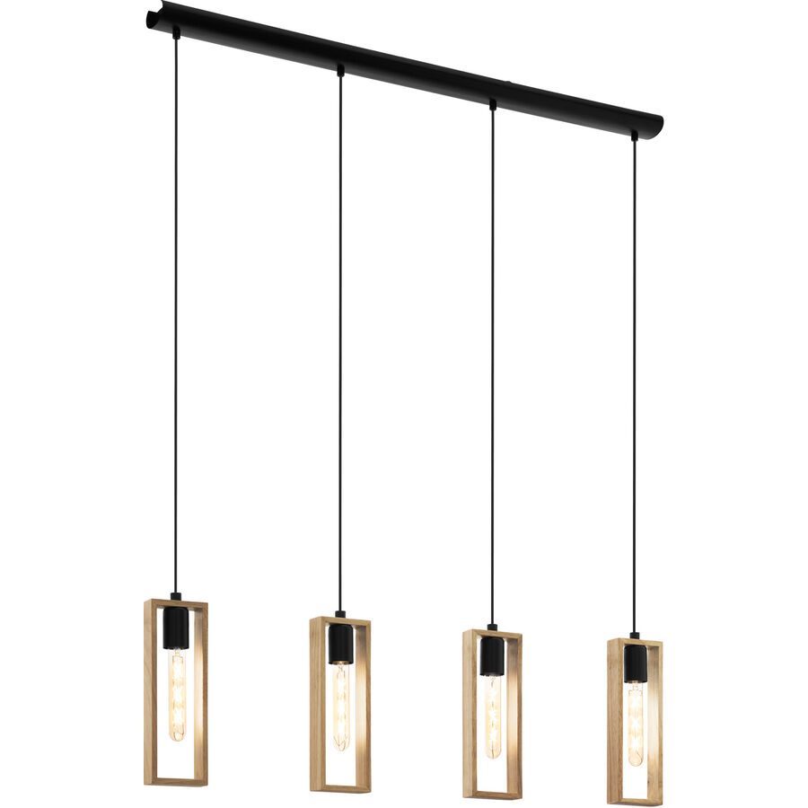 Eglo Pendellampe Littleton Schwarz Stahl 5.5 cm 110 cm - Pendellampe