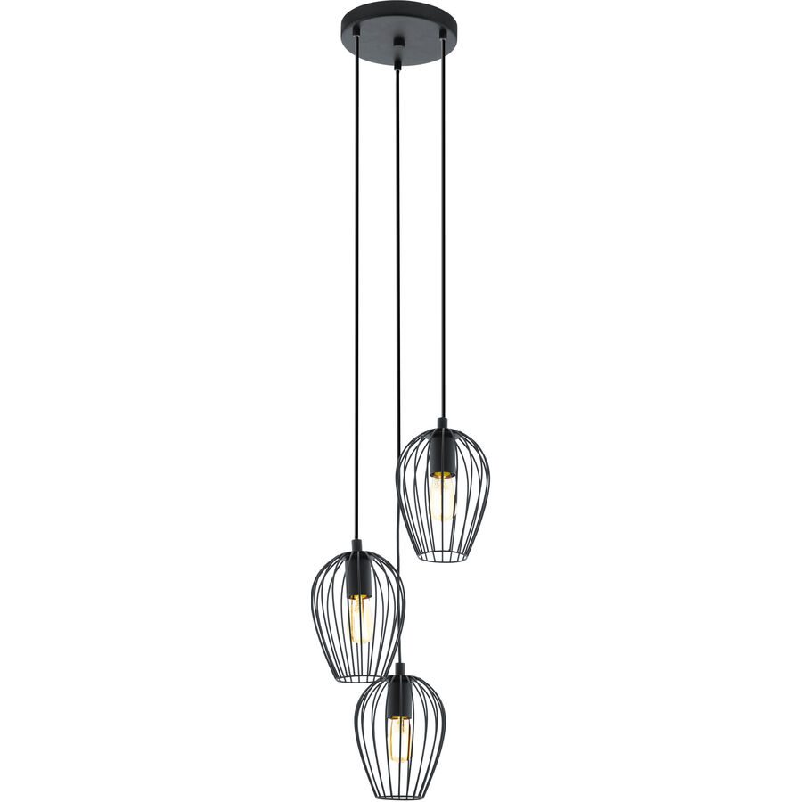 Eglo Pendellampe Newtown Schwarz Stahl 38 cm 130 cm - Pendellampe