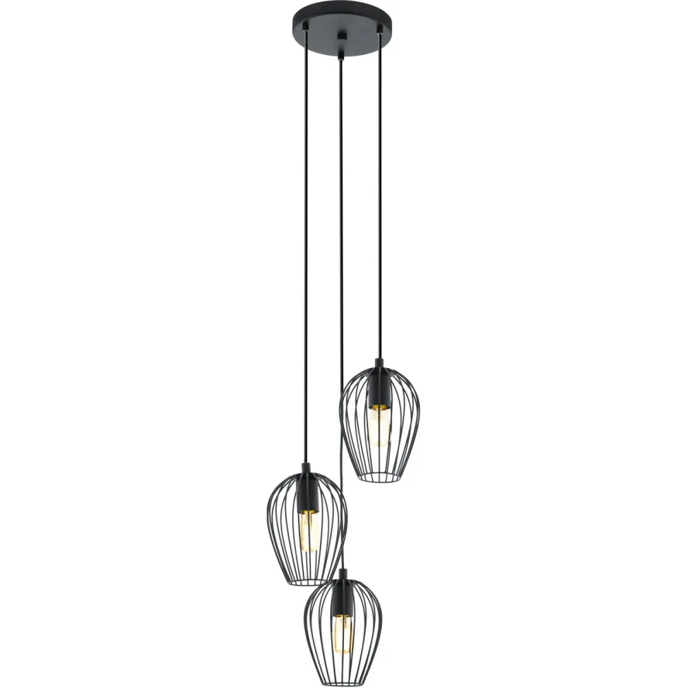 Eglo Pendellampe Newtown Schwarz Stahl 38 cm 130 cm - Pendellampe