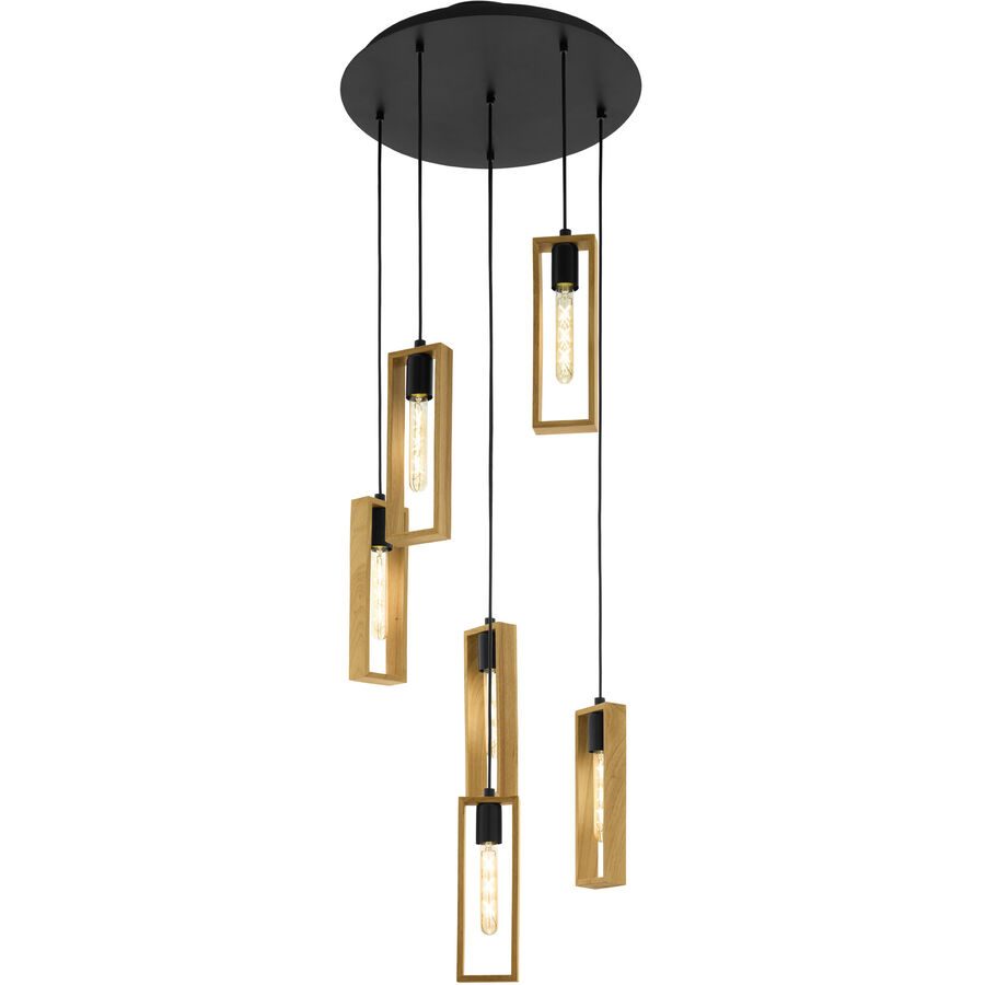 Eglo Pendellampe Littleton Schwarz Stahl 50 cm 150 cm - Pendellampe