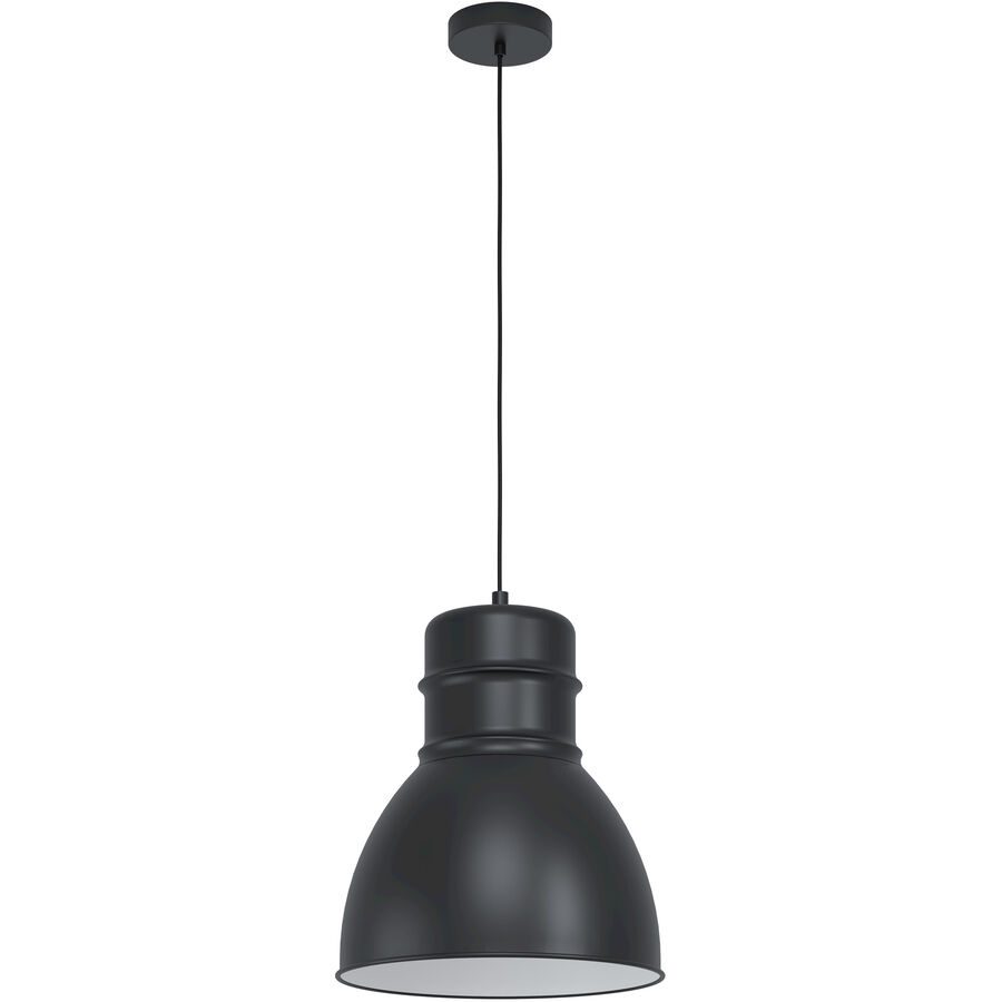 Eglo Pendellampe Ebury Schwarz/Weiss Stahl 38 cm 110 cm - Pendellampe
