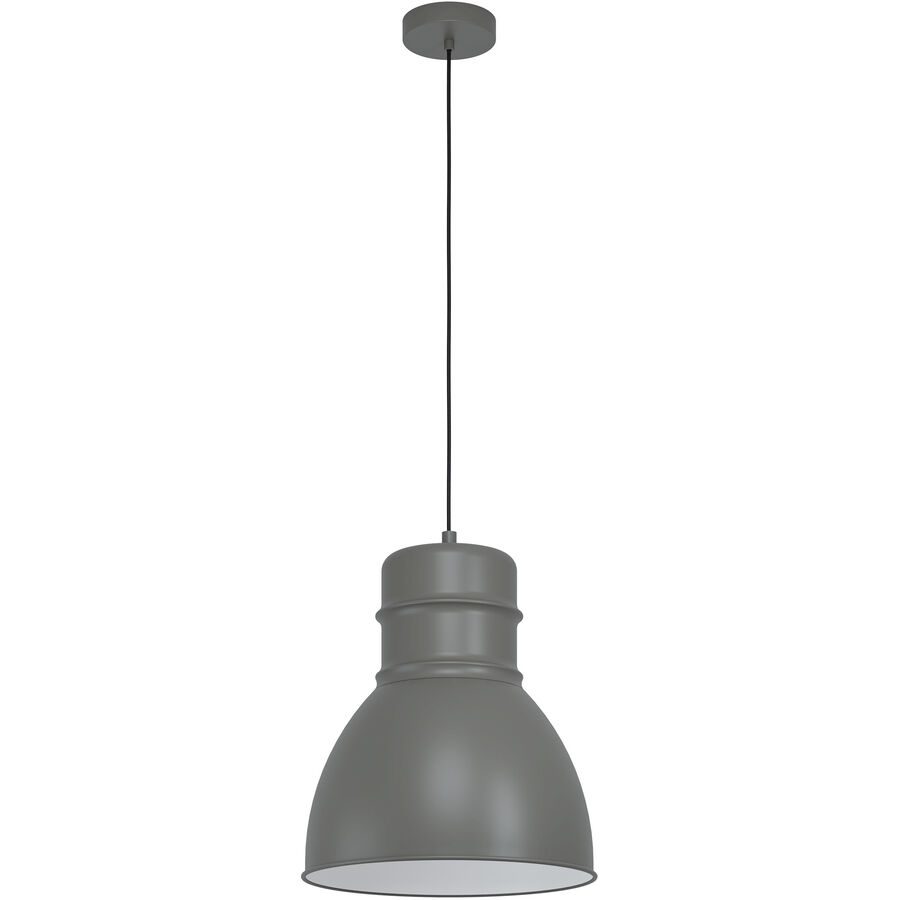 Eglo Pendellampe Ebury Grau/Weiss Stahl 38 cm 110 cm - Farbe: grau-weiss - Pendellampe