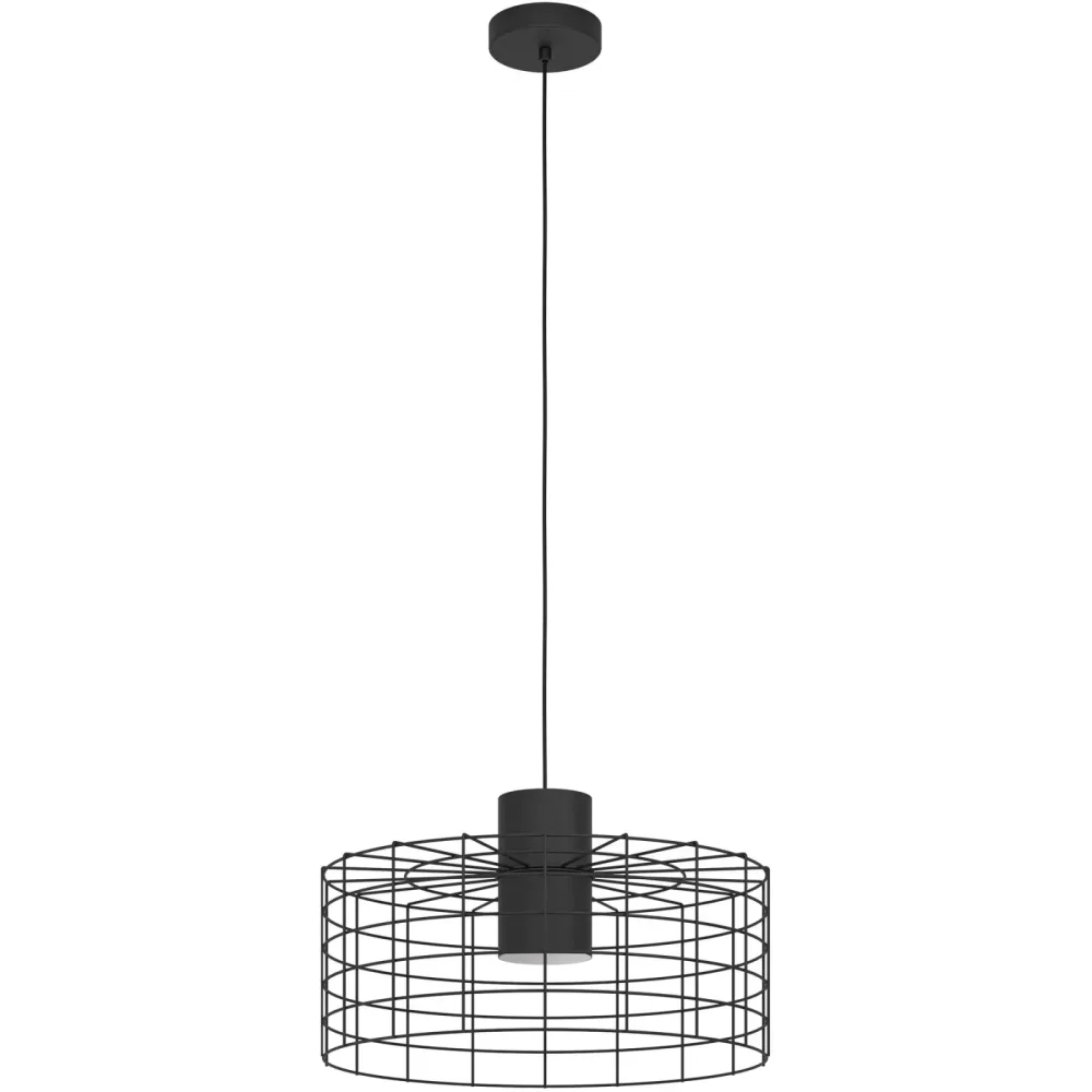 Eglo Pendellampe Milligan Schwarz/Weiss Stahl 48 cm 110 cm - Pendellampe