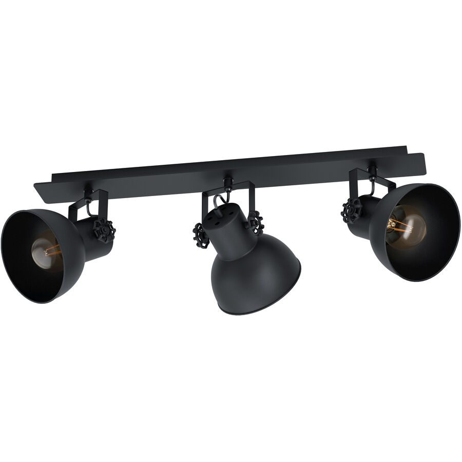 Eglo Spot Barnstaple 1 Schwarz Stahl/Holz 9 cm - Material: Holz/Stahl - Spot