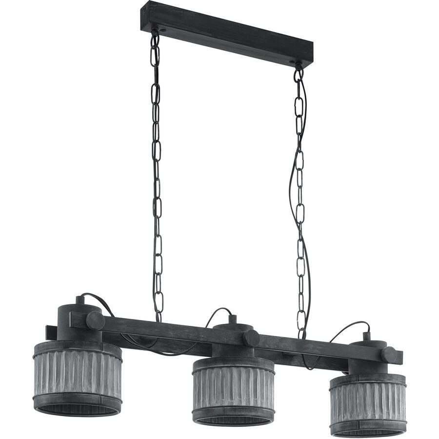 Eglo Pendellampe Turrock Grau/Schwarz Stahl 18 cm 110 cm - Pendellampe