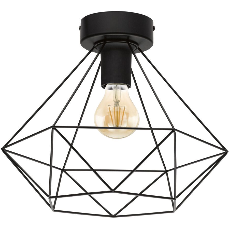 Eglo Deckenlampe Tarbes Schwarz Stahl 32.5 cm 27.5 cm - Deckenlampe