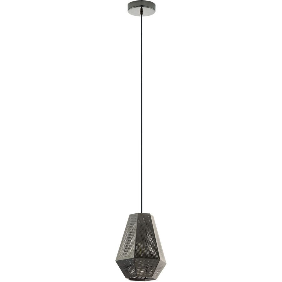Eglo Pendellampe Chiavica Schwarz Stahl 20.5 cm 110 cm - Farbe: Nickel/schwarz - Pendellampe