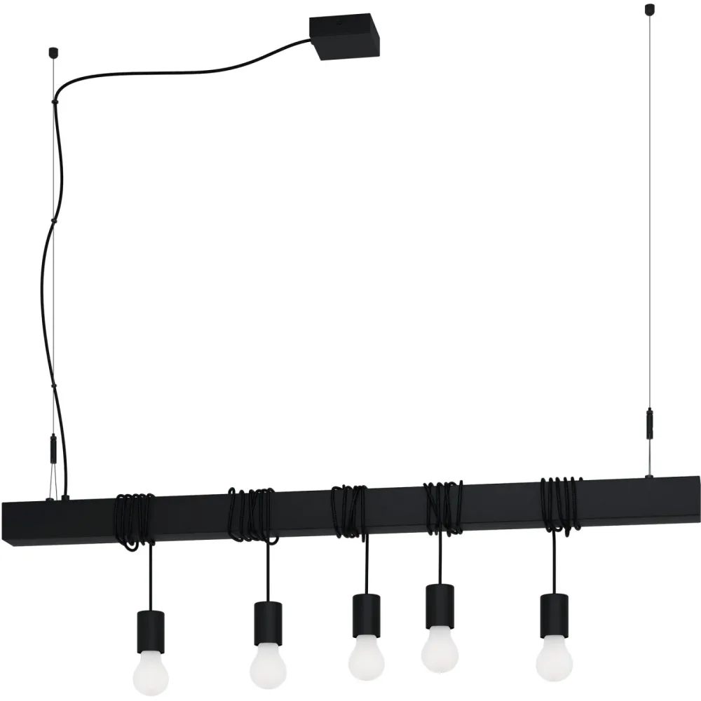 Eglo Pendellampe Townshend-B Schwarz Stahl 9.5 cm 200 cm - Pendellampe