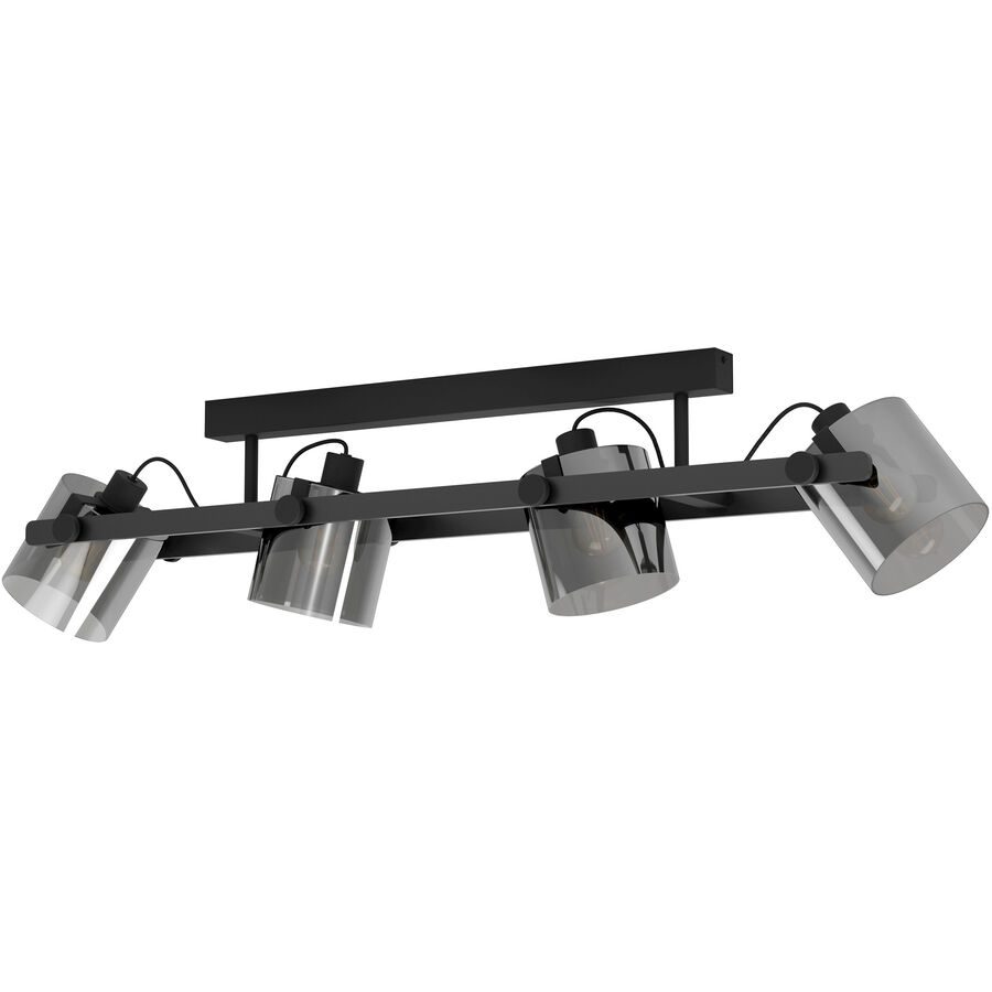 Eglo Deckenlampe Hornwood 2 Schwarz Stahl/Holz 22.5 cm 26.5 cm - Material: Holz/Stahl - Deckenlampe