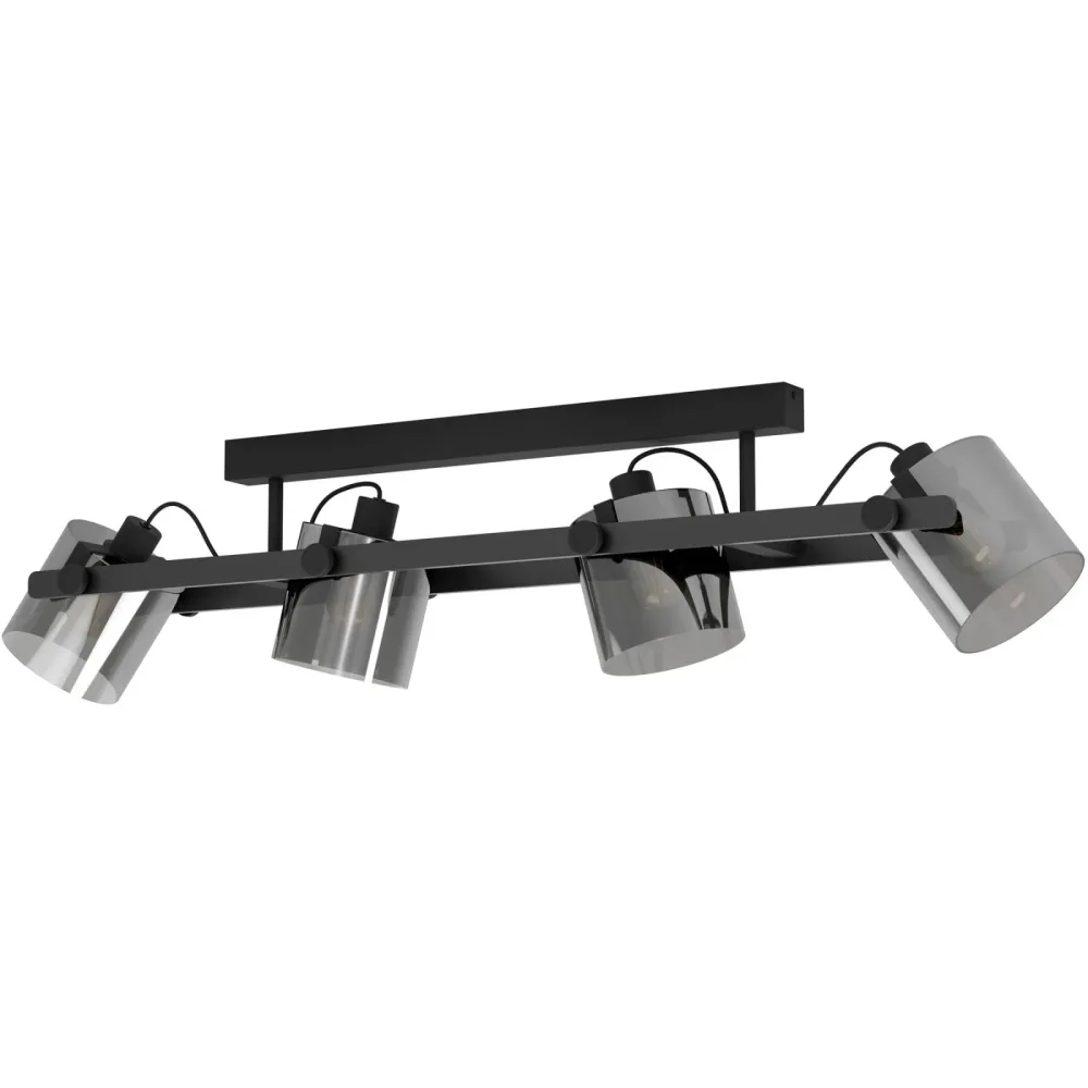 Eglo Deckenlampe Hornwood 2 Schwarz Stahl/Holz 22.5 cm 26.5 cm - Material: Holz/Stahl - Deckenlampe