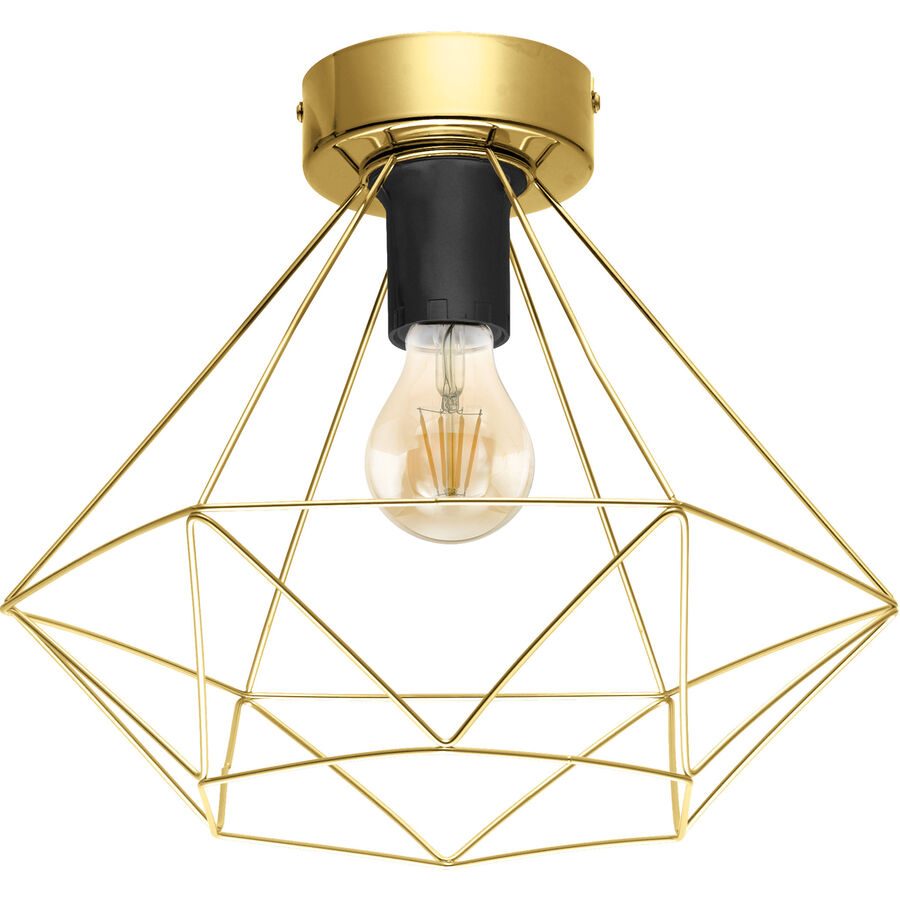 Eglo Deckenlampe Tarbes Stahl 32.5 cm 27.5 cm - Farbe: messing - Deckenlampe