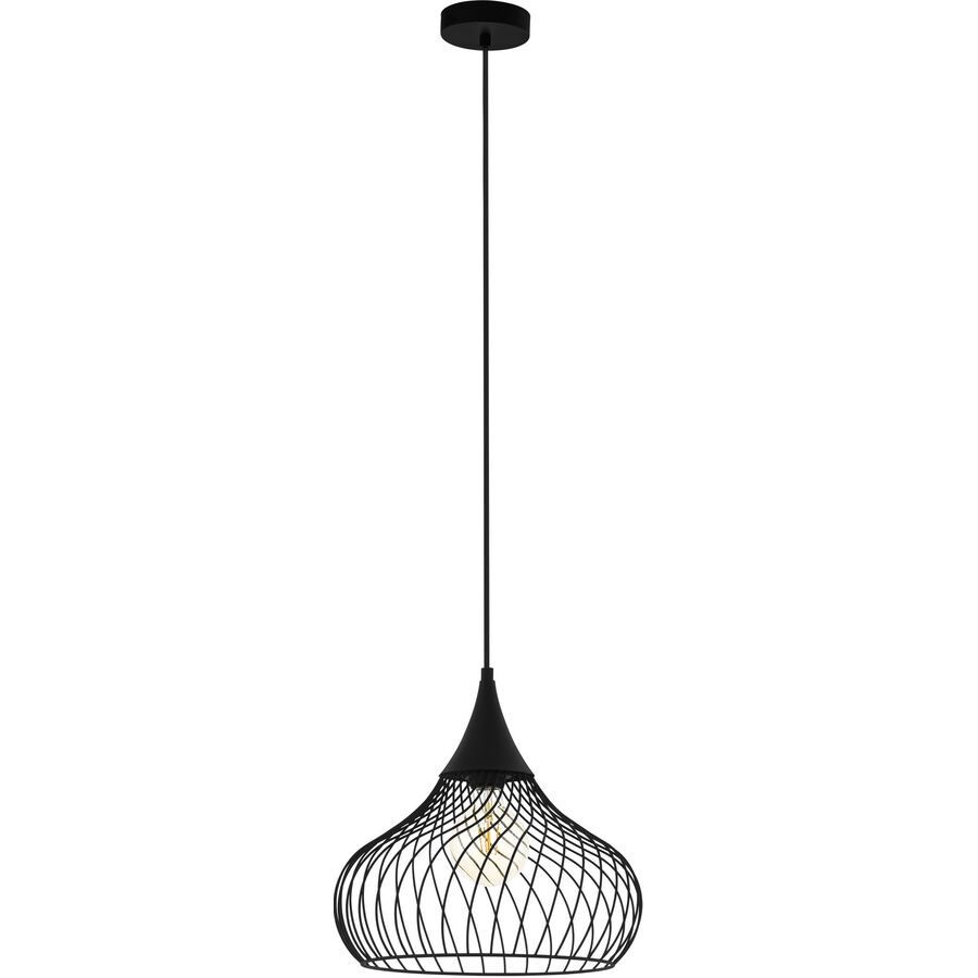 Eglo Pendellampe Staverton Schwarz Stahl 36.5 cm 110 cm - Pendellampe