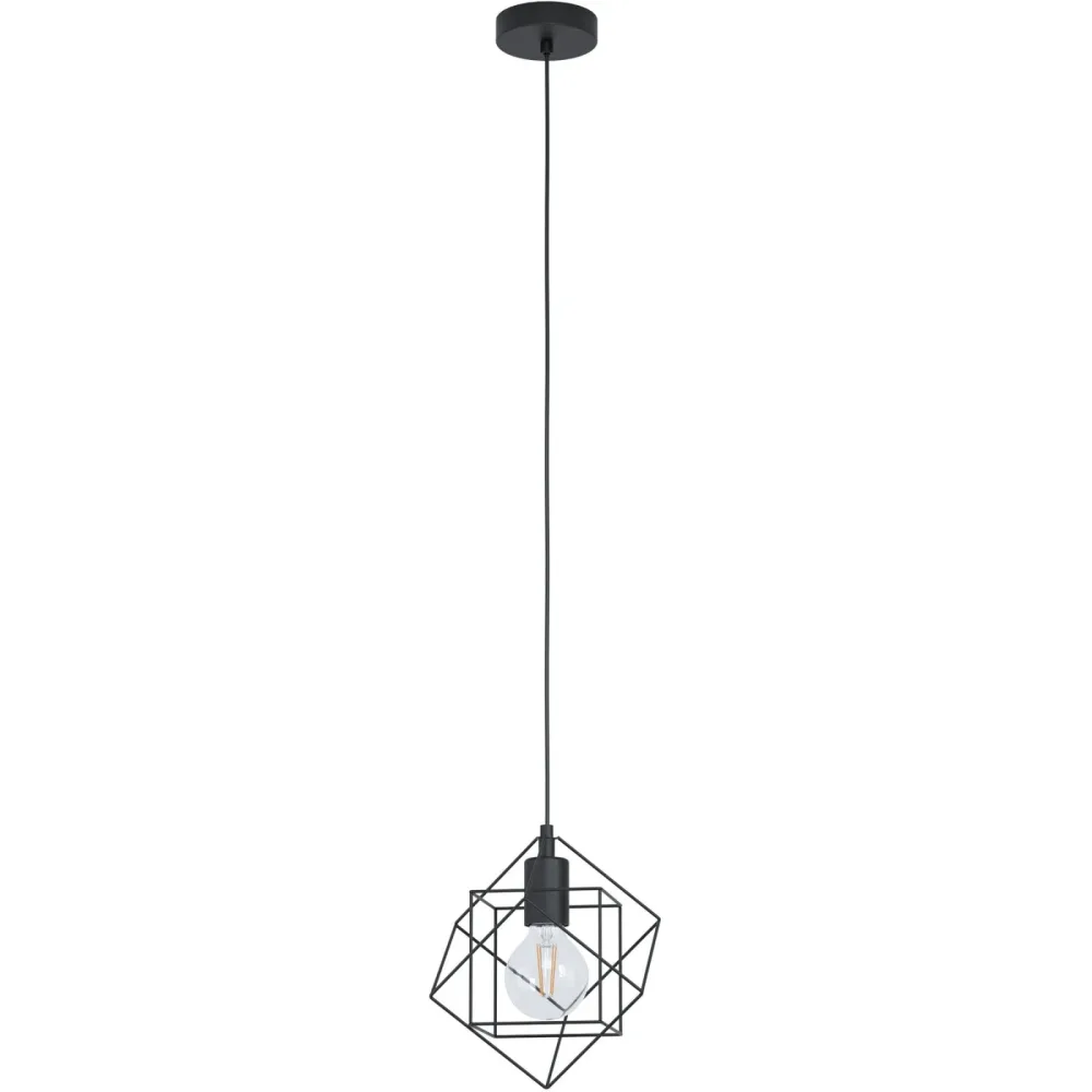 Eglo Pendellampe Straiton Schwarz Stahl 20.5 cm 110 cm - Pendellampe