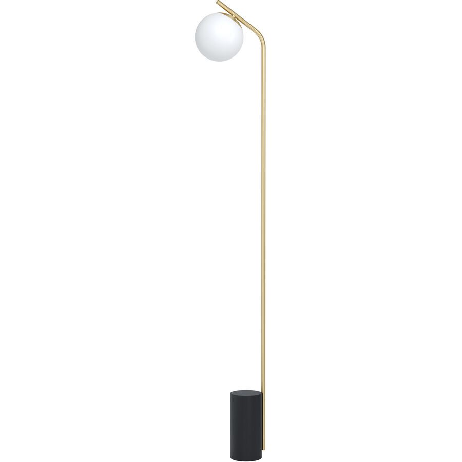 Eglo Stehlampe Betulia Schwarz/Gold Stahl 18 cm 172 cm - Farbe: Schwarz/Messing - Stehlampe