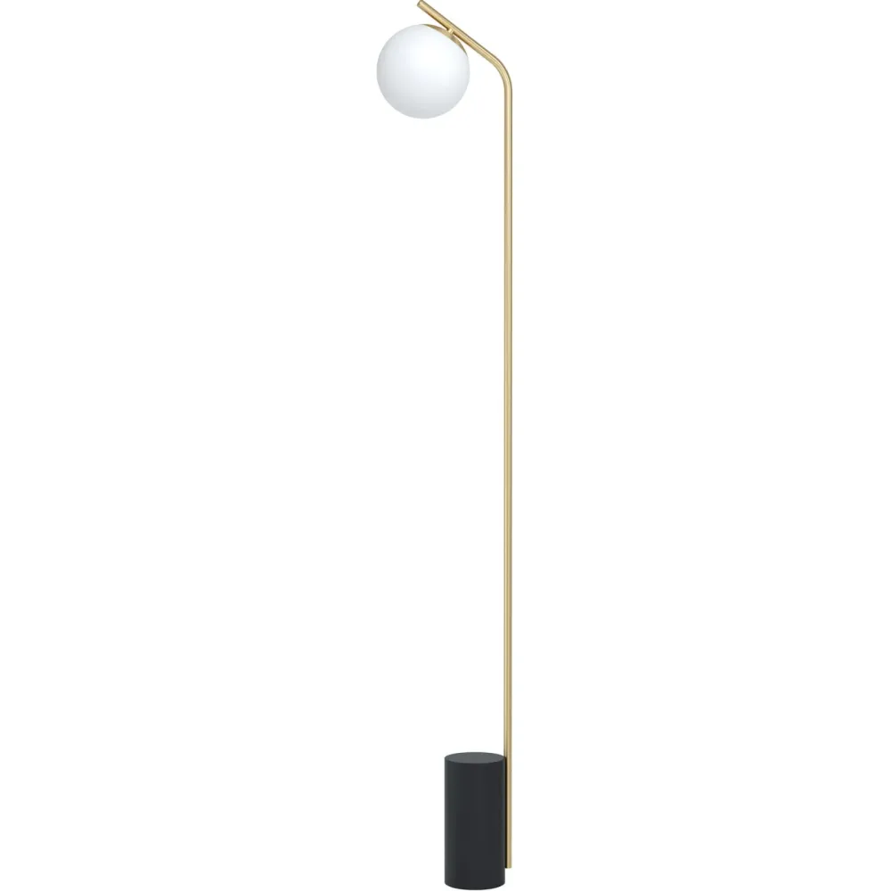 Eglo Stehlampe Betulia Schwarz/Gold Stahl 18 cm 172 cm - Farbe: Schwarz/Messing - Stehlampe