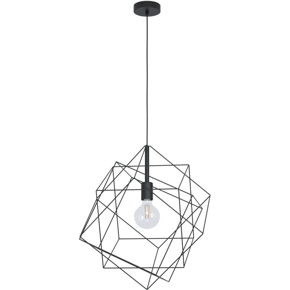 Eglo Pendellampe Straiton Schwarz Stahl 51.5 cm 110 cm - Pendellampe