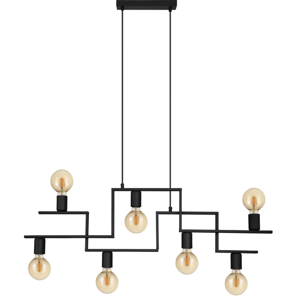 Eglo Pendellampe Fembard Schwarz Stahl 4 cm 110 cm - Pendellampe