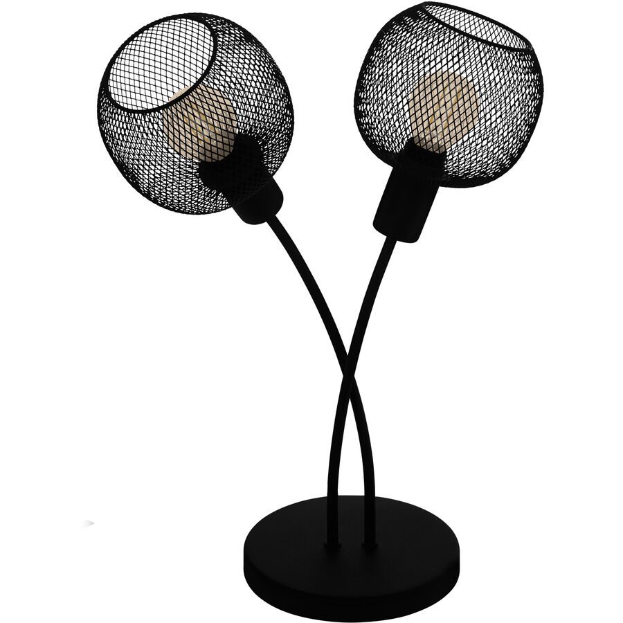 Eglo Tischlampe Wrington 1 Schwarz Stahl 19.5 cm 40.5 cm - Tischlampe