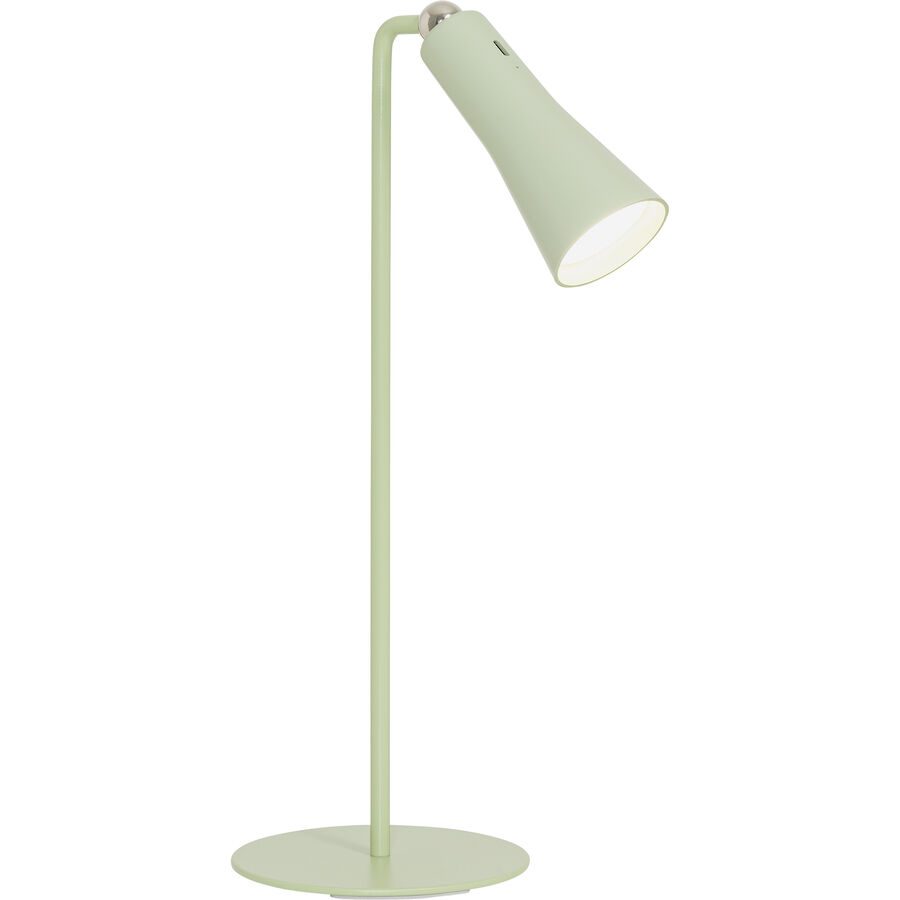 Tischlampe Banten Grün Kunststoff/Metall 12 cm 14 cm - Farbe: Olivgrün - LED - Lichtfarbe: Helles Neutralweiss - Material: Metall/Kunststoff -