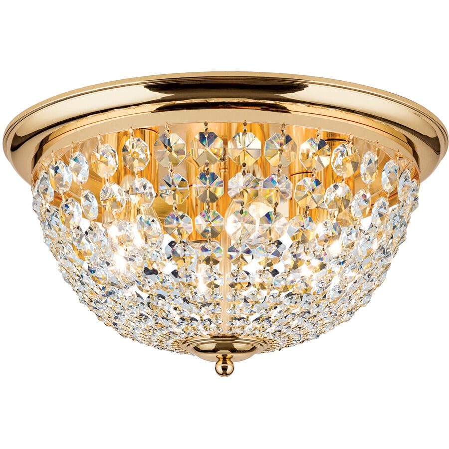 Briamond Deckenlampe Plafond Gold/Transparent Kristall/Messing 47 cm 26 cm - Material: Messing/Kristall - Deckenlampe