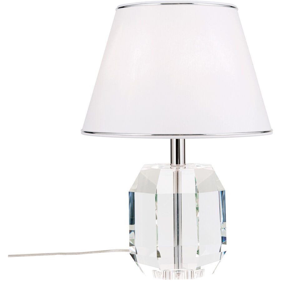 Briamond Tischlampe Alexis Grau Stahl/Kristall 32.5 cm 46 cm - Farbe: Chrom/klar - Tischlampe