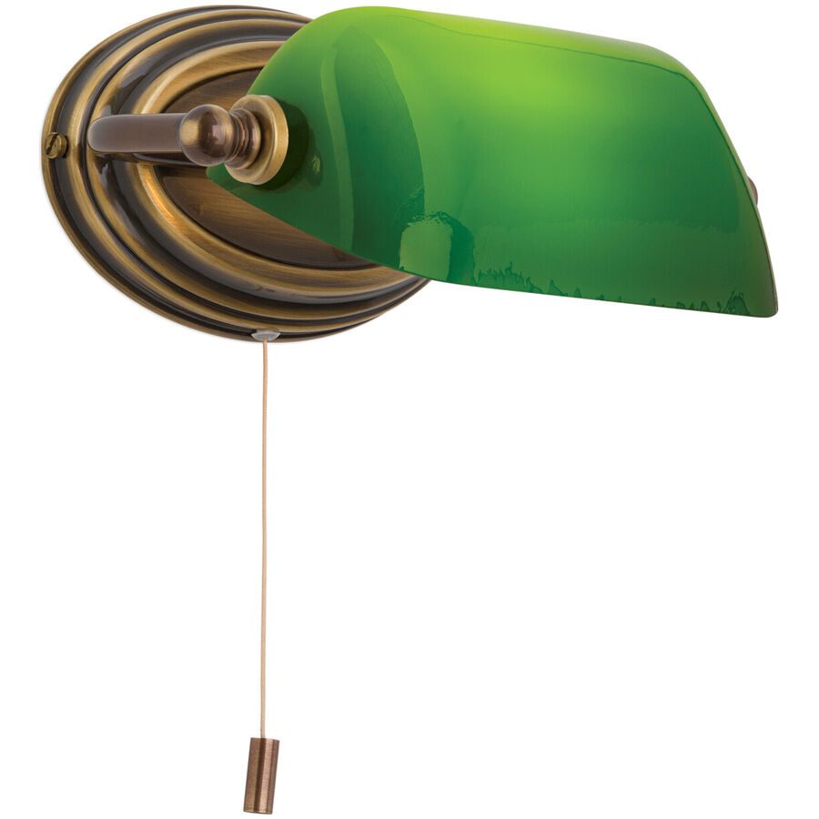 Briamond Wandlampe Harvard Glas/Messing 20 cm 9 cm - Farbe: Patina - Material: Messing/Glas - Wandlampe