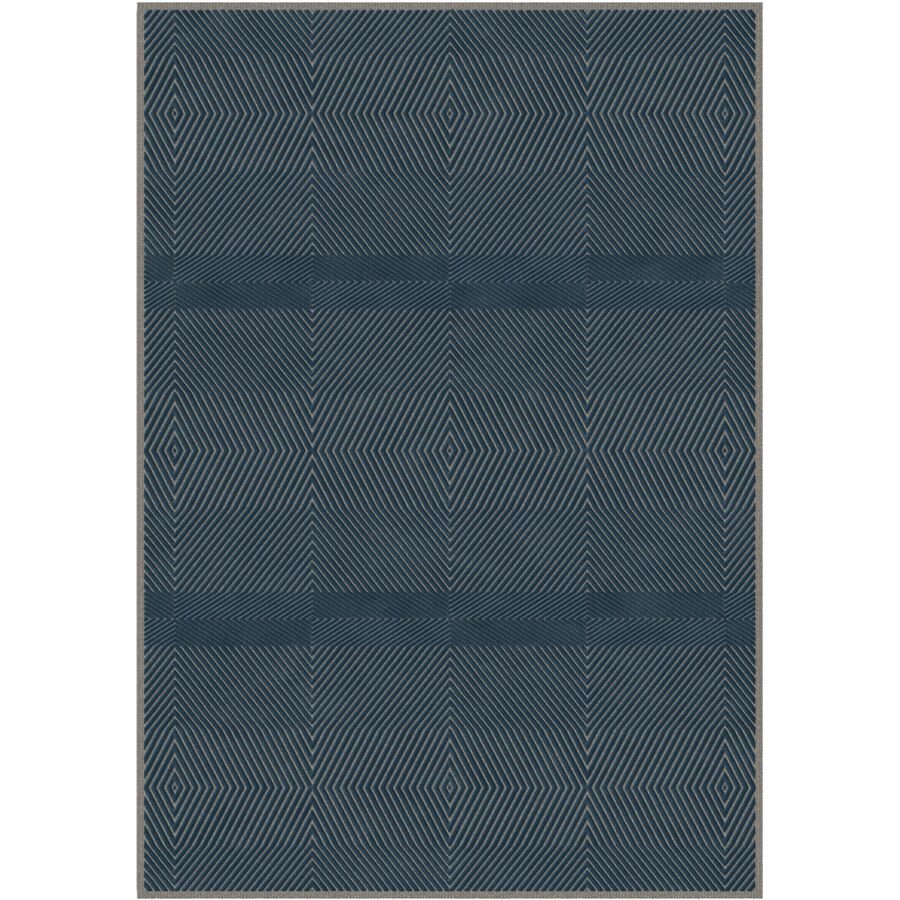 Teppich Lana Blau/Grau Wolle/Polyamid 120 cm 170 cm - Farbe: Dunkelblau, Grau - Material: Wolle, Polyamid - Teppich