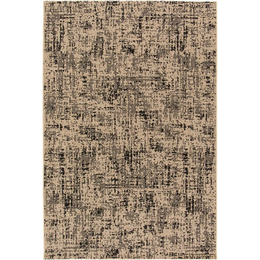 Outdoor-Teppich Grace beige/schwarz Anderes Muster Polypropylen 80 x 150 cm - Outdoor-Teppich