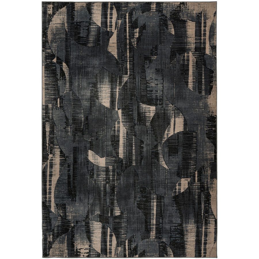 Teppich Greta Schwarz Polyester 80 cm 150 cm - Farbe: anth.-schwarz - Material: Recycled Polyester - Teppich